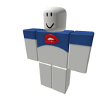 Blue Lift Up Red Lipstick Shirt