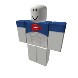 Blue Lift Up Red Lipstick Shirt + Abs