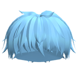 Blue Messy Manga Hair