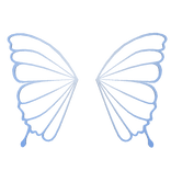 Blue Outline Butterfly Wings