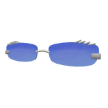 Blue Pierced Trendy Glasses