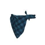 Blue Plaid Neck Bandana