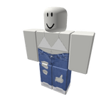 ๑ஓ Blue ripped jeans w white top