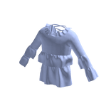 Blue Ruffled Blouse