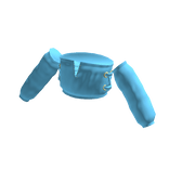 Blue Sleeve Tube Top with Golden Tie Rings