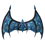 Blue Stained Glass Demon Wings