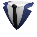 Blue Suit with Black Tie