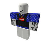 Blue Supreme x LV t-shirt w/ bullet proof vest