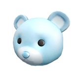 Blue Teddy Bear Head