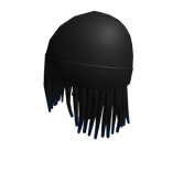Blue Tipped Black Dreads w/ Beanie 