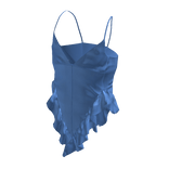 Blue Top Ruffled