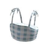 Blue Tube top With Ribbon Straps