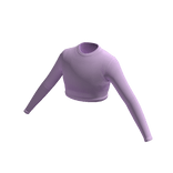 Blueberry 90s Summer Long Sleeve Top - Pstl Purple