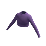 Blueberry 90s Summer Long Sleeve Top - Purple