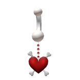 Bone & Heart Belly Ring