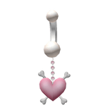 Bone & Heart Belly Ring