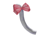 Bowed White Cat Tail