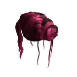 Braided Boho Bun in Deep Rose Bloom