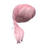Braided Side-Ponytail w/ Bangs (Pink)