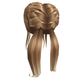 Braided Stylish Low Ponies in Caramel Ombre