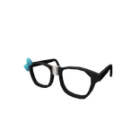 Broken Teal Bow Glasses
