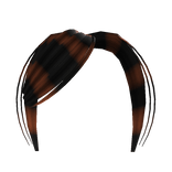 Brown & Black Raccoon printed bangs