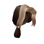 Brown & Blonde Loose Low Ponytail