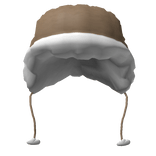 Brown and White Fluffy Cloud Hat