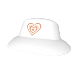 Brown & White Heart Wave Hat