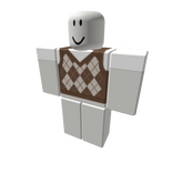 brown argyle vest w/ tee