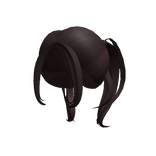 Brown Bouncy Y2K Wavy Anime Ponytails w/ Bangs