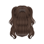 Brown Cute Wavy Hair with Short Pigtails