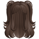 Brown Fluffy Anime Hair with Pigtails