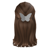 Brown Hair w Butterfly Clip