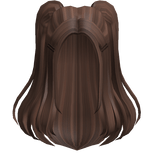 Brown Half Up Ponies w Clips