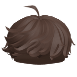 Brown Messy Side Swoop