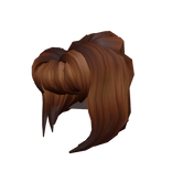 Brown Short Bob cut w Poneytail 