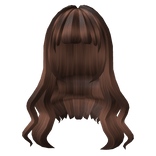 Brown Wavy Anime Hair with Bangs