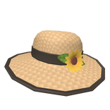 Brown Wide Brim Sunflower Straw Hat