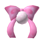 Bunny Tail Bow In Pink