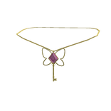 Butterfly key necklace in gold (1.0)