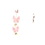 Butterfly Pink Crystal Earrings 🦋