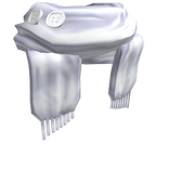 Buttoned White Scarf (3.0) 