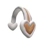 Camel Beige Heart Shaped Fluffy Earmuffs