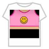 Camisa rosa com sorriso amarelo