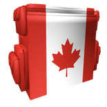 Canada Backpack World Globe Flag
