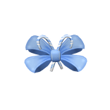 Candy Cane Blue Bow