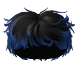 Careless Messy Boy Hair Blue Black
