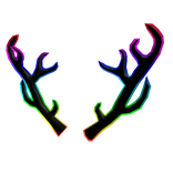 Cartoony Rainbow Antlers