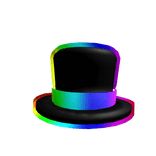 Cartoony Rainbow Banded Top Hat